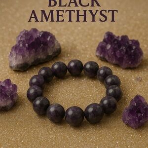 12mm‎ Black Amethyst Bracelet